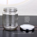 clear round glass peanut butter jar twist-off lid 240ml